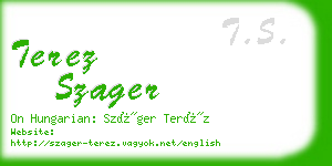 terez szager business card